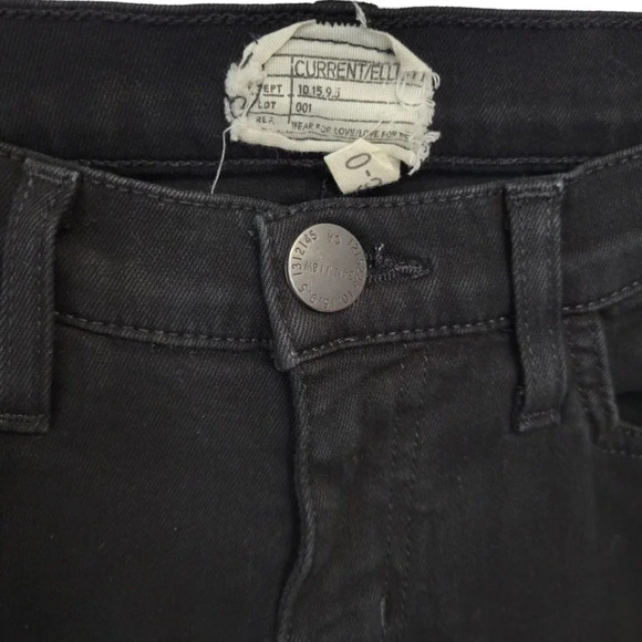 Current/Elliott The Low Bell 1970's / Y2K Style Black Jeans - Picture 5 of 9